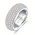 Exquisite Pave Titanium Multi Row Shiny Cubic Zirconia Men & Women Ring